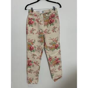 BDG Floral High Waisted Tapered Leg Mom Jeans NWT size 25